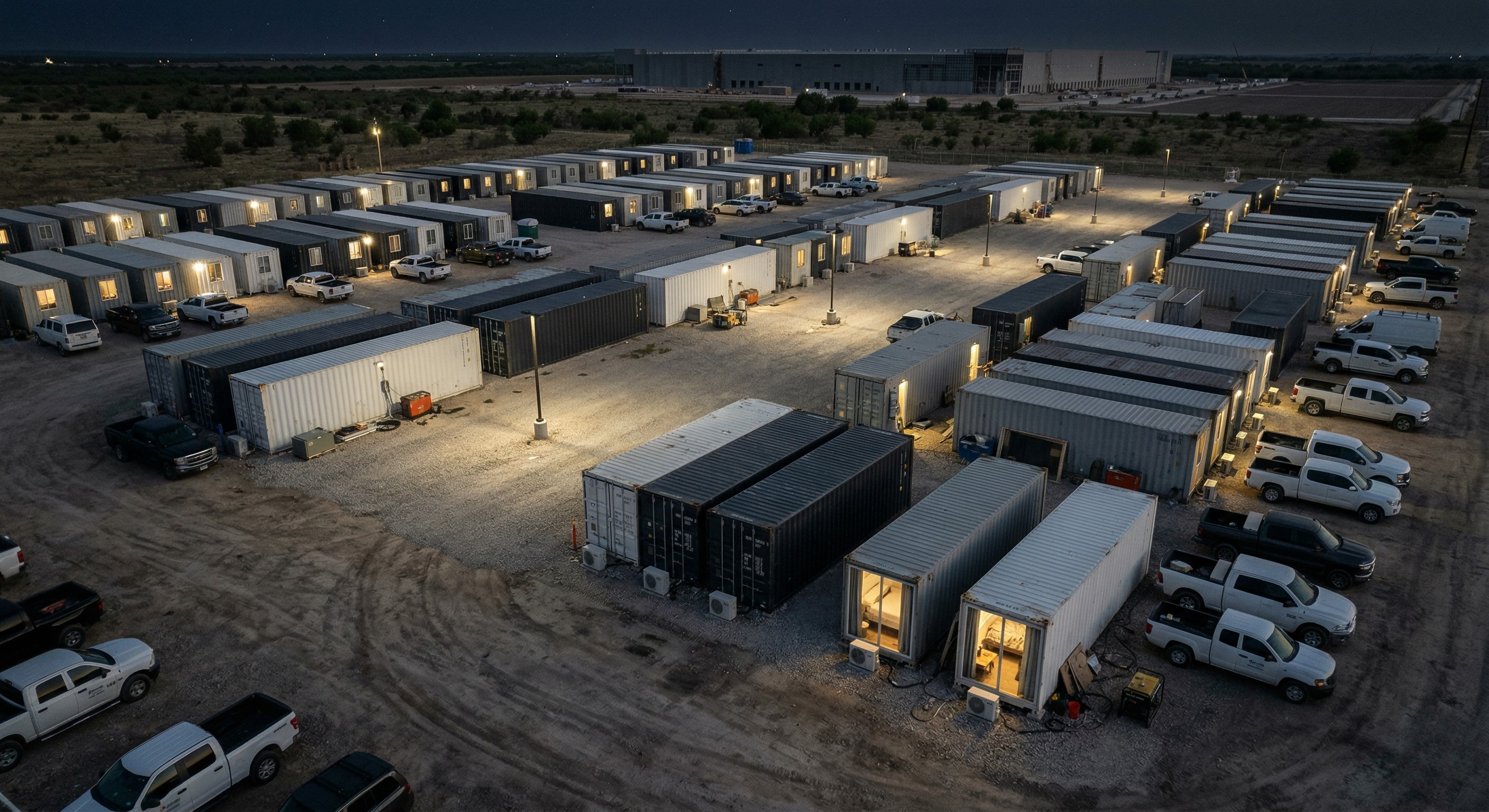 Capsul commercial units at night